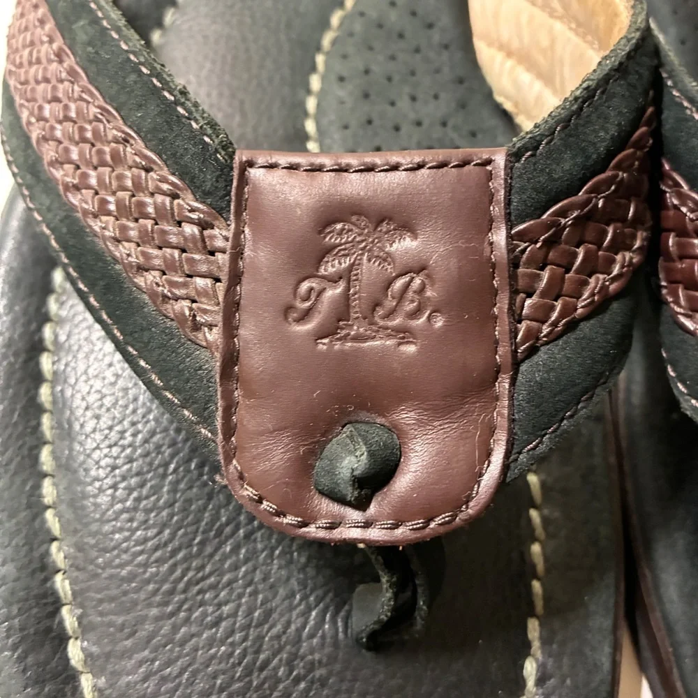 Tommy Bahama Men's Leather Sandals with Brown Accents
